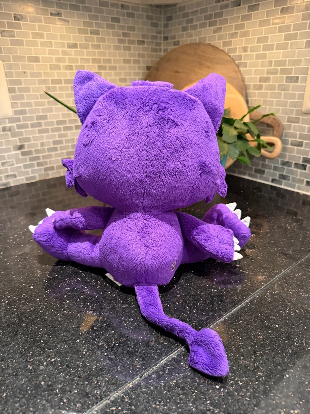 Monster High Plush Crescent Cat 13" Clawdeen Purple - Picture 7 of 10